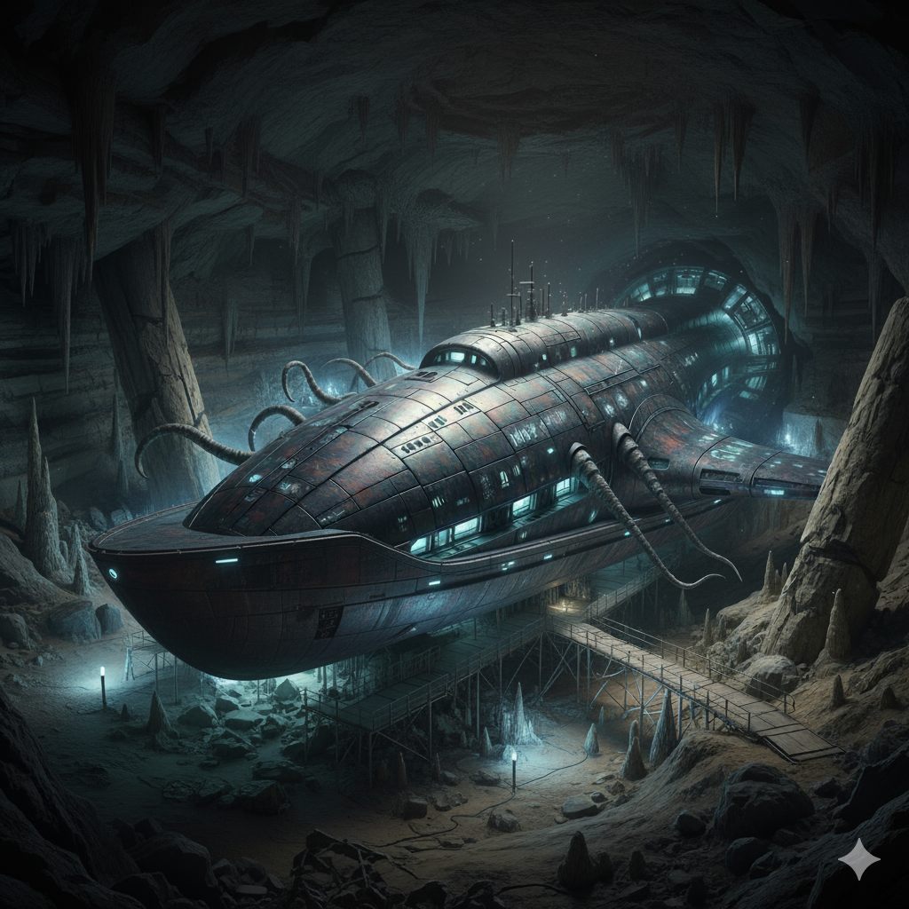 Area 51 Underground Spaceship Render